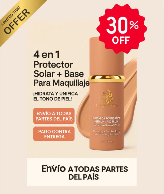 Bio Mimic Foundation Forever Bloom “51% OFF en tu rutina ideal — Oferta válida solo hoy”🚨